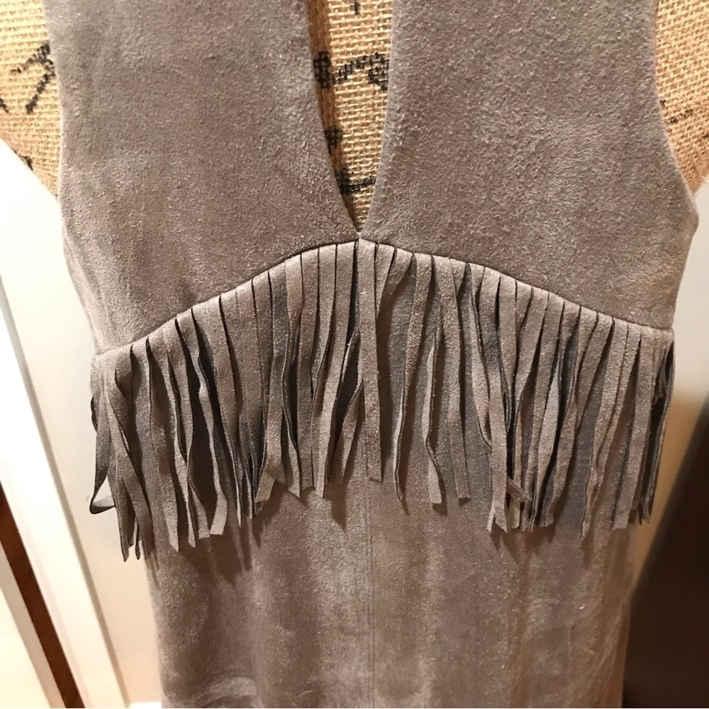 ▪️J.O.A. Suede Fringed Dress - Picture 5 of 12